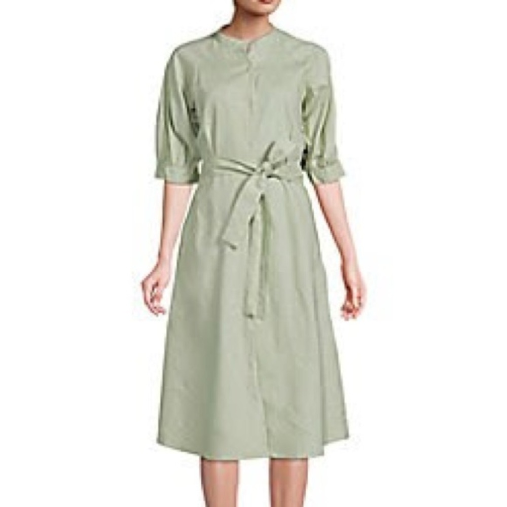 Linen blend shirt dress Saks off fifth
